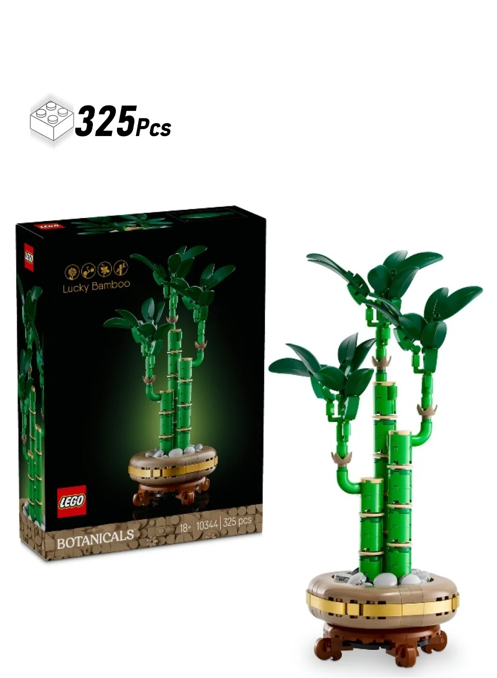 Botanical Lucky Bamboo Plant Building Set (Premium Plastic Construction, 325 Pieces) jt4uj