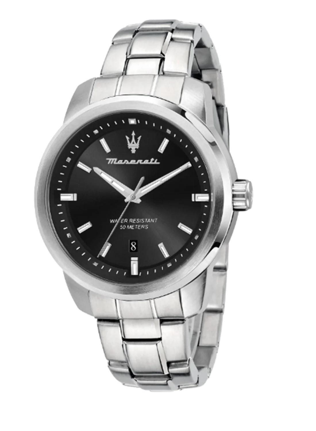 Maserati Men's Sunray Dial Stainless Steel Watch (Black, 44 mm) e6md0