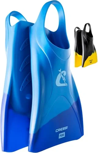 Premium Swim Fins Lightweight Hydrodynamic Design for Swimming and Snorkeling (Blue Azure, Small) fqqcm