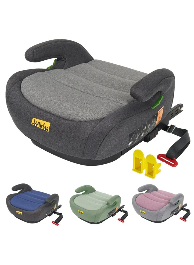 Jovikids Portable Car Booster Seat with ISOFIX (125-150 cm, Group 2/3, ECE R129 Certified) 4bkko