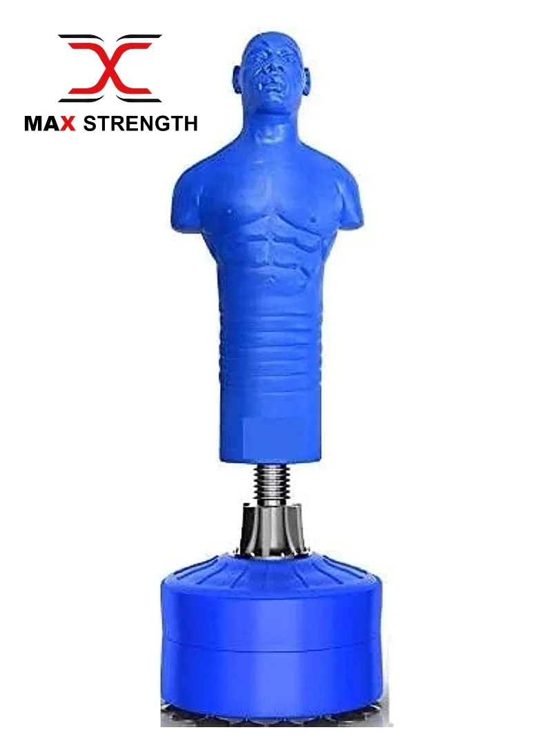 Max Strength Boxing Dummy Full Body Punching Man Stand (Blue, 175 cm) towrk