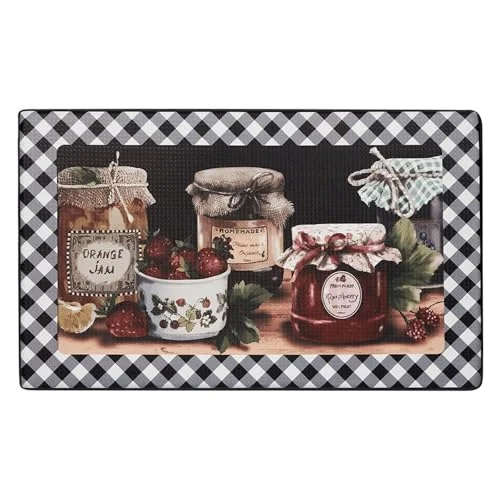Achim Anti-Fatigue Comfort Floor Mat Mason Jar Print (Waterproof Non-Slip Cushioned Rug, 46 x 76 cm) 6p4fx
