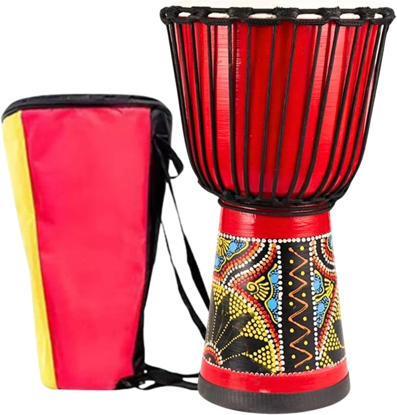 MegArya African Djembe Hand Drum Professional Percussion Instrument with Carry Bag (8-Inch) ys0j3