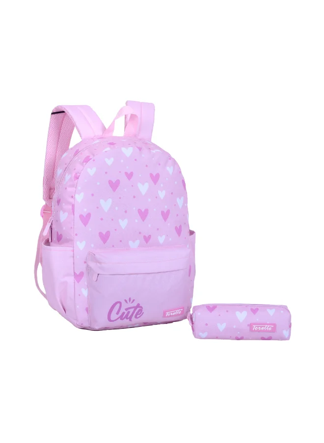 Toretto School Backpack with Pencil Case Set (18 Inch, Kids) 75ora