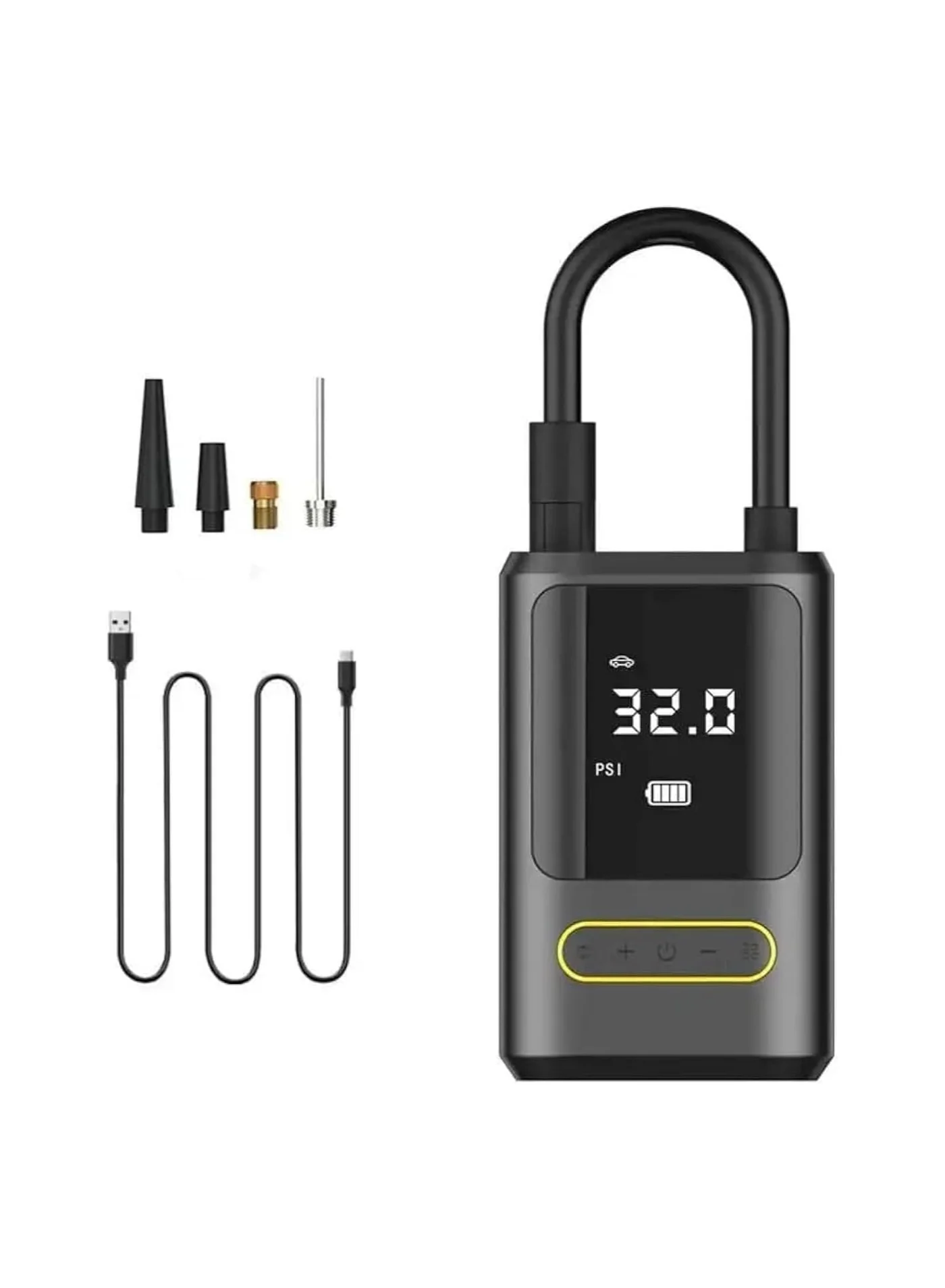 Raxoom Portable Car Air Compressor 150PSI Electric Tire Inflator with Digital LCD and LED Flashlight (Rechargeable, 1 Unit) jcqw0