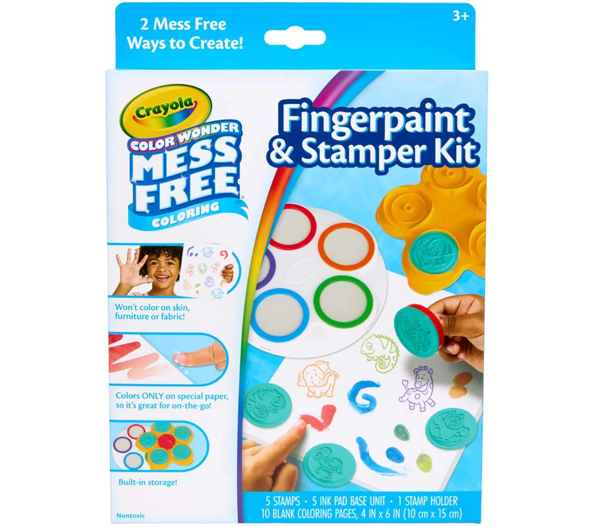 Color Wonder Mess Free Fingerpaint and Stamper Activity Set (Kids, 1 Kit) m3don