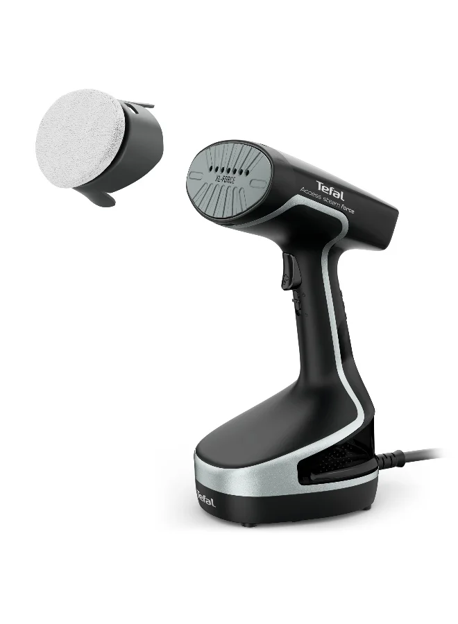 Premium Handheld Garment Steamer High-Power Fabric Wrinkle Remover (Black & Silver, 200 mL, 2000 W) 7ocf7