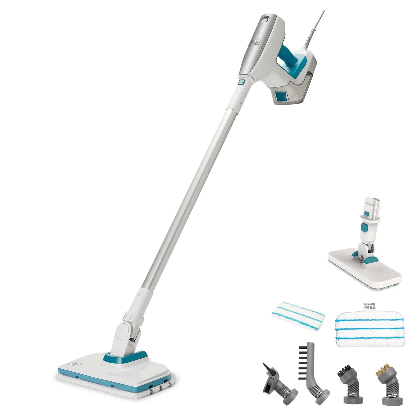 Premium Multi-Purpose Steam Cleaner and Floor Mop with 6 Attachments (Black, Corded) 3136q