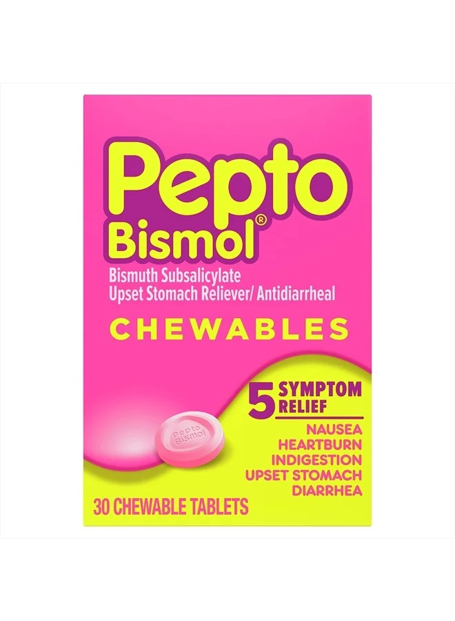 Premium Digestive Relief Chewable Tablets (30 Count) - Fast-Acting Formula for Adults gp0cz