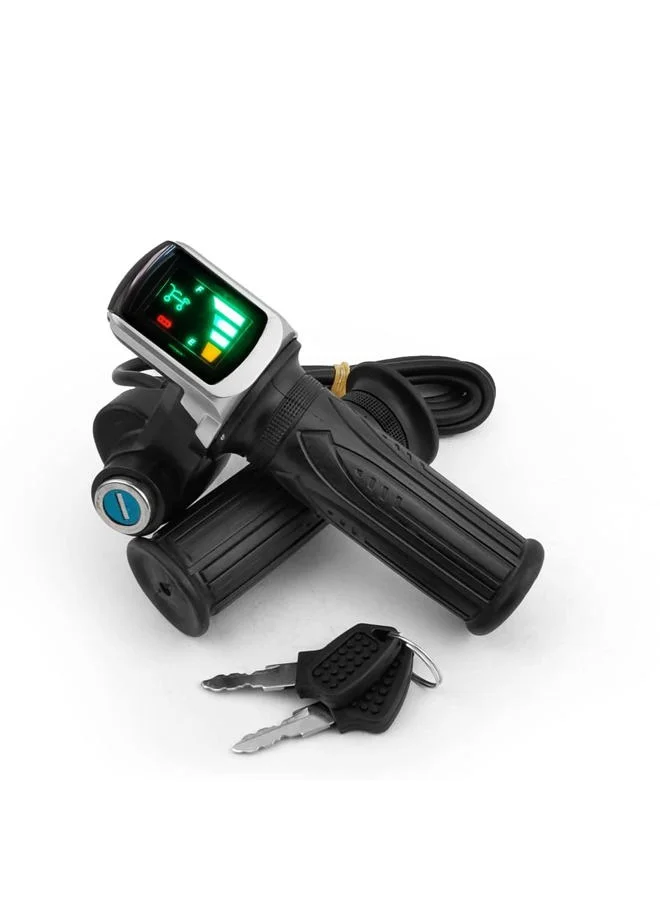 L-faster Electric Scooter Speed Accelerator Grip with Key Switch and Voltage Indicator (36V) etks8