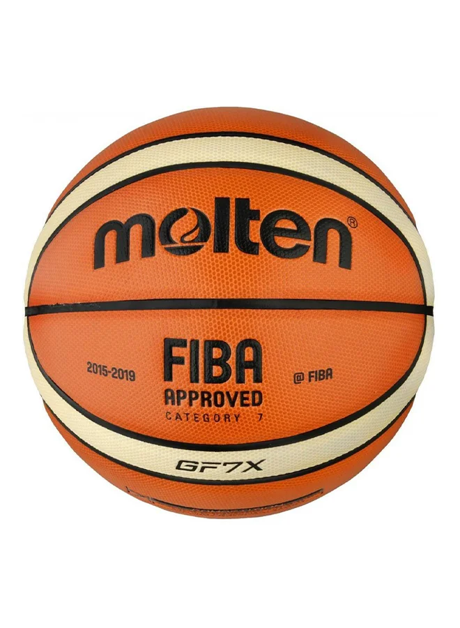 Premium 12-Panel Basketball Professional Training Ball Durable Leather Construction (Size 5) 3yb6m