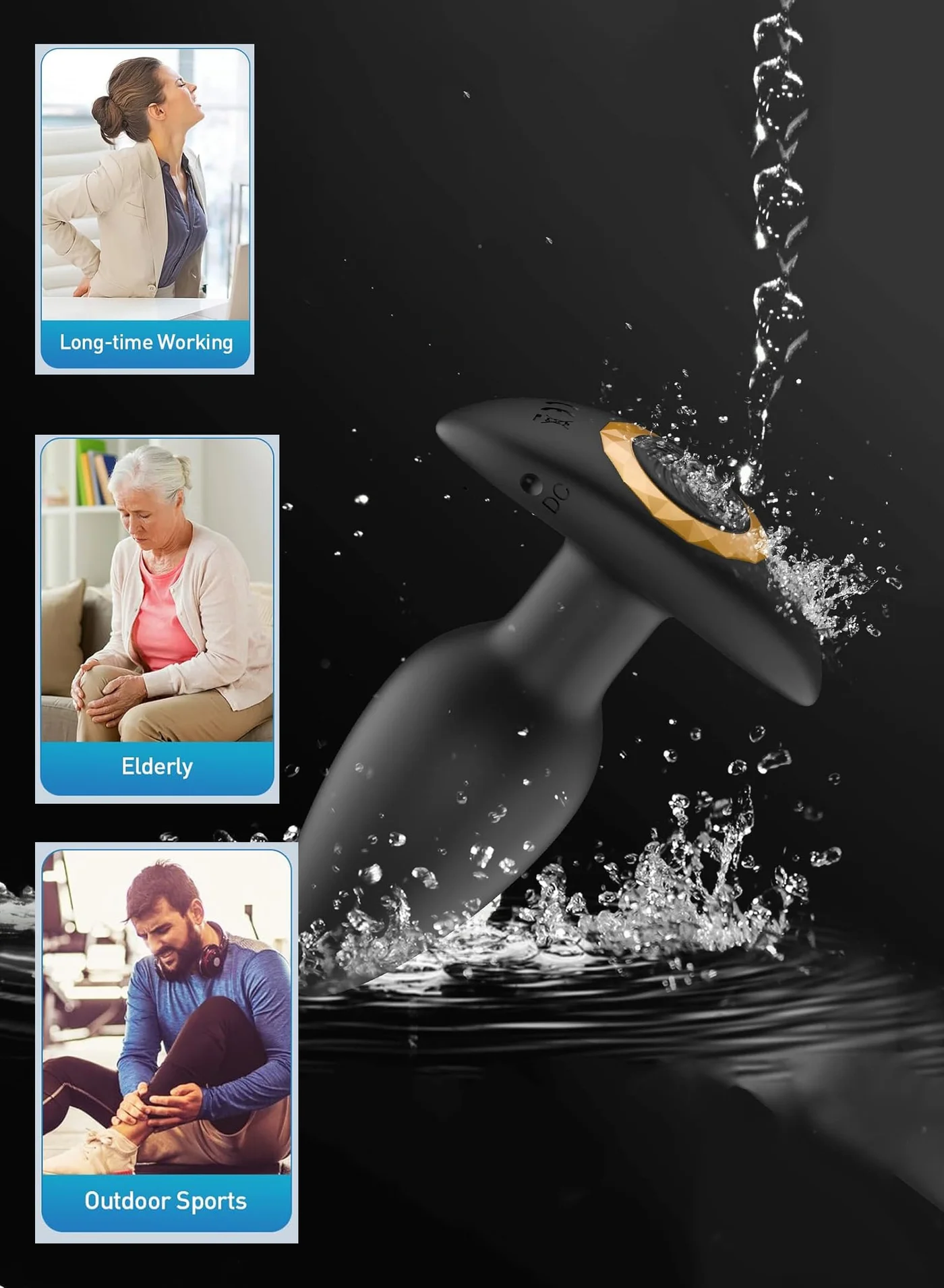 Premium Handheld Wireless Deep Tissue Body Massager (Portable Electric Muscle Recovery Tool for Full Body Use) 0iyrp