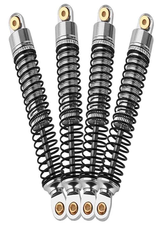 Pothyes Aluminum Alloy Shock Absorber Set for 1/18 Scale 4X4 RC Monster Truck (Silver, 4pcs) 0oe3k