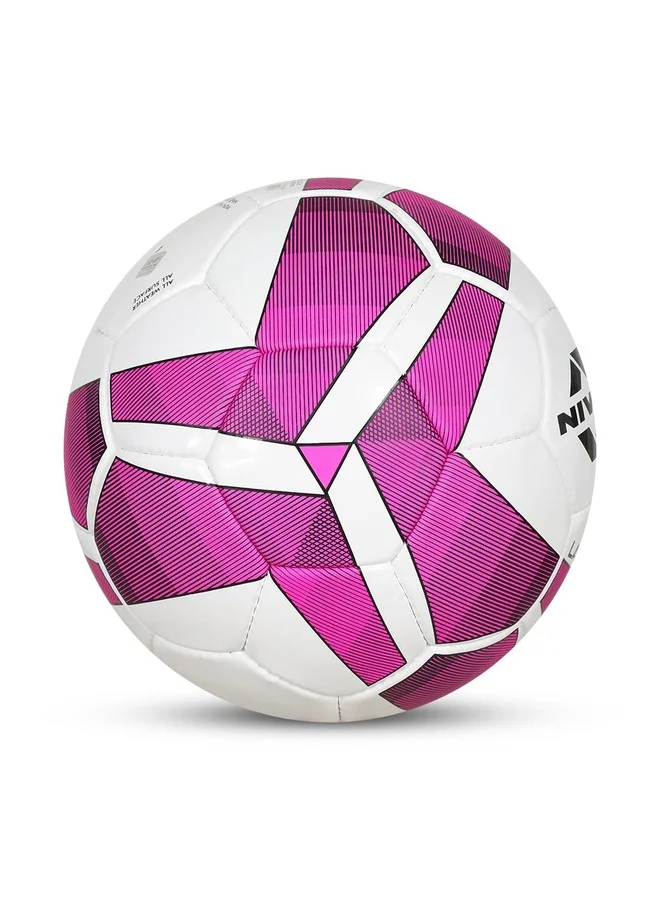 Premium PU Football Training Match Ball (White/Red, Size 5) kf0mr