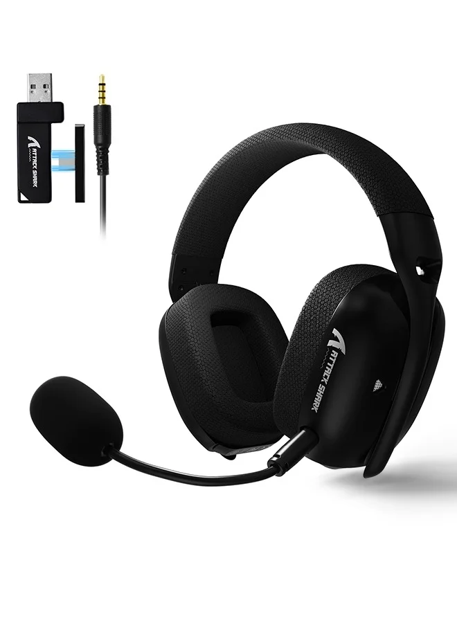 Attack Shark L80PRO Wireless Gaming Headset Tri-Mode Noise Canceling Microphone for PC Mac Console (Black) kmwtq