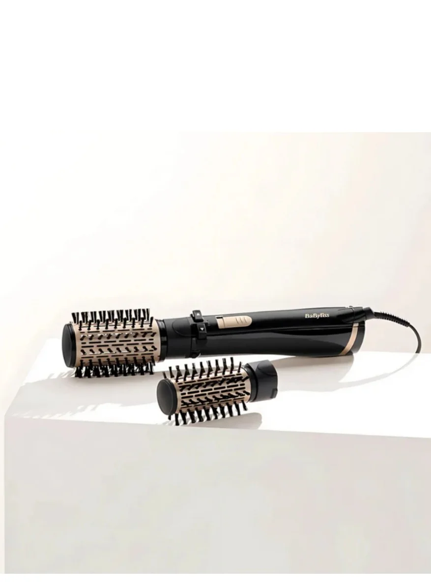 Premium Rotating Hot Air Styler 1000W Professional Hair Volumizer for Smooth Styling (Black) grc3w