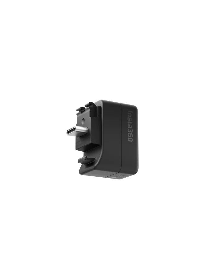 Premium External Microphone Adapter for Action Cameras with 3.5mm Audio and USB-C Charging Port (Black) czkpl