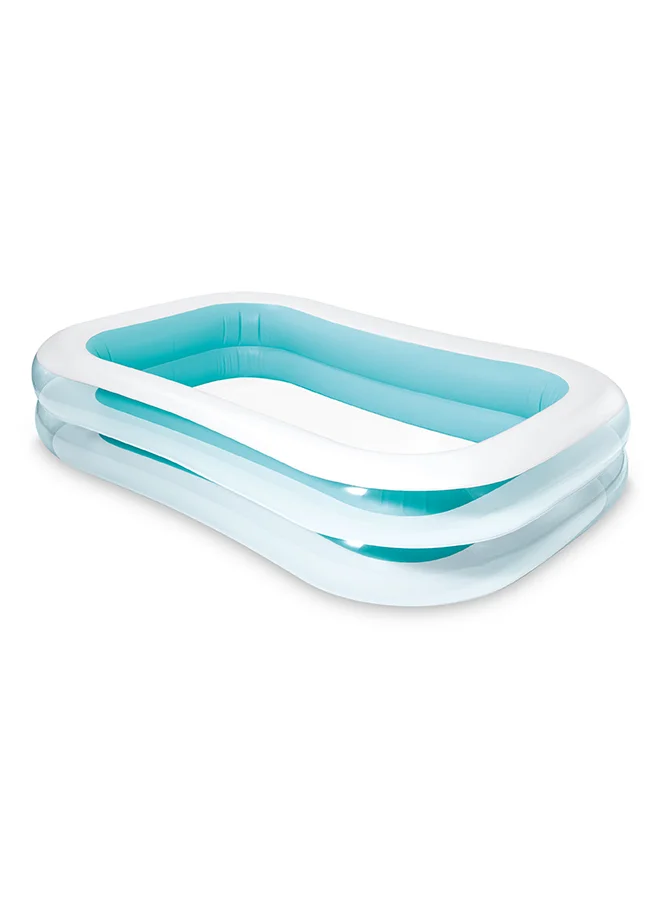 Inflatable Family Swimming Pool Rectangular Outdoor Garden Pool (262x175x56cm) jk4sq