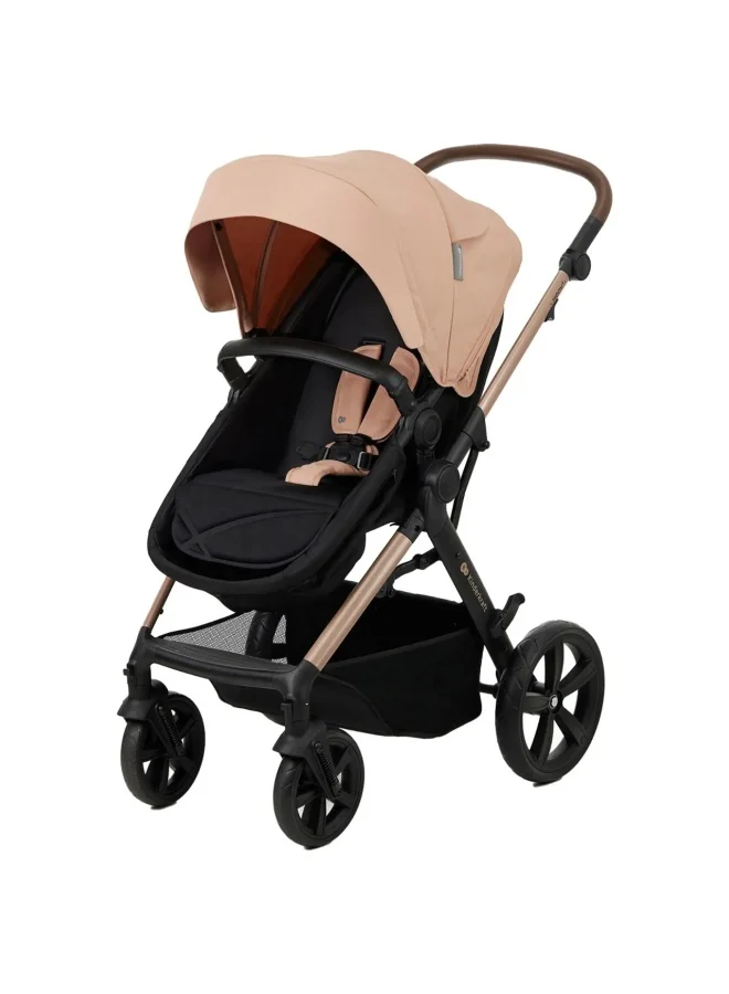 Premium Multifunctional Baby Stroller 4-in-1 Travel System with Air-Filled Tires (Sand Beige) 2w3ho