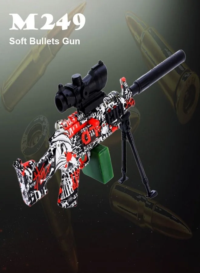 Premium Electric Hydrogel Ball Blaster Automatic Toy Rifle with Scope and Silencer for Outdoor Tactical Games (1 Set) nta9l