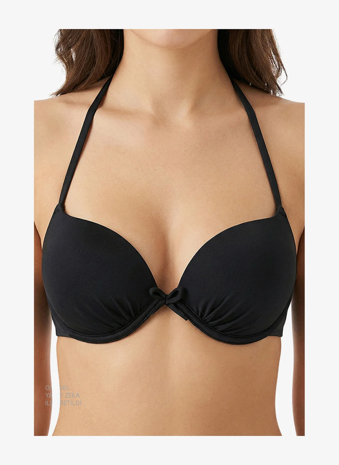 Penti Women Push Up Bikini Top Premium Polyamide Swimwear (Black, One Size) sfx7r