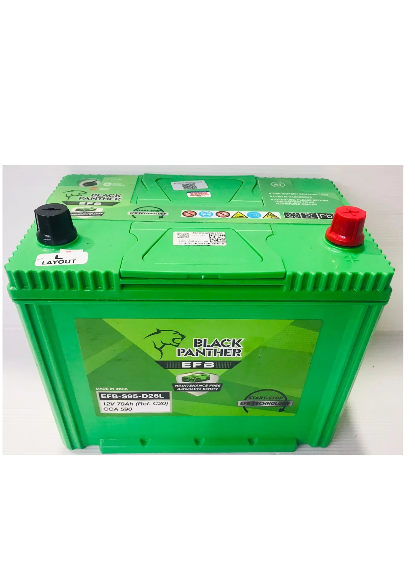 Black Panther EFB Car Battery 12V 70AH Start-Stop Technology (70AH) h3zms