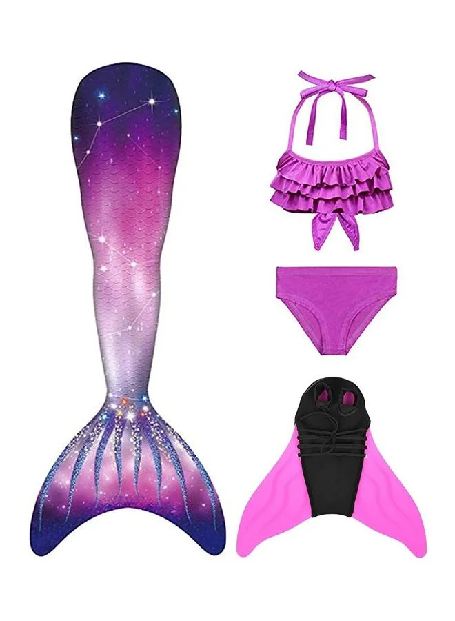 XiuWoo Mermaid Tail Swimming Costume for Kids Premium Fabric Swimwear (110cm) luo75