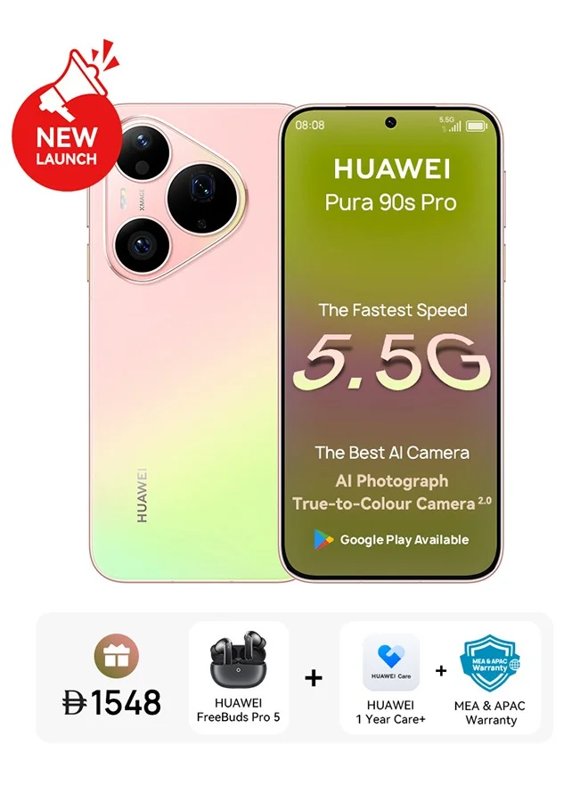 Premium 5.5G Smartphone 12GB RAM 256GB Storage Dual SIM AI Camera 6.6-inch Display (Guava Soda) 2hhfd