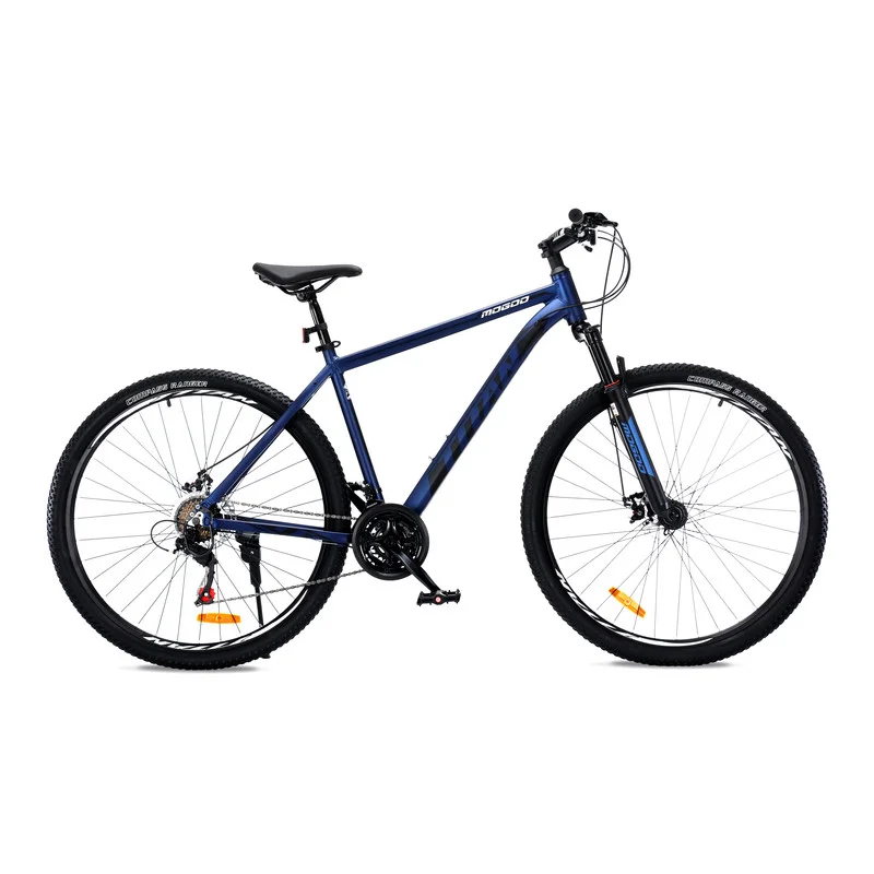 MOGOO Titan Mountain Bike Premium Aluminium Frame Front Suspension (Midnight, 26 Inch) v76sw