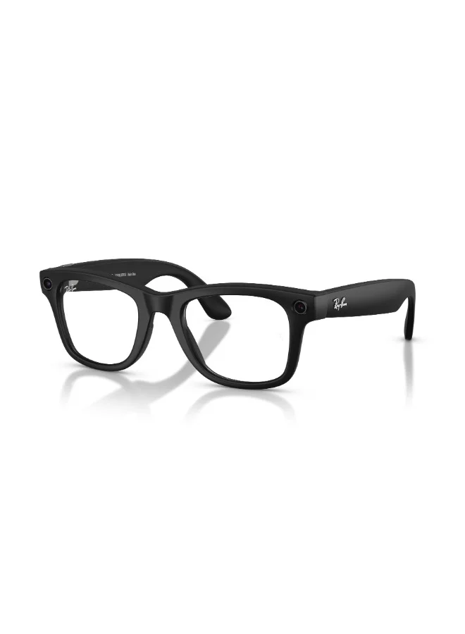 Premium Wayfarer Style Optical Glasses Matte Black Frame Clear Lens High Bridge Fit (Standard Size) js89f