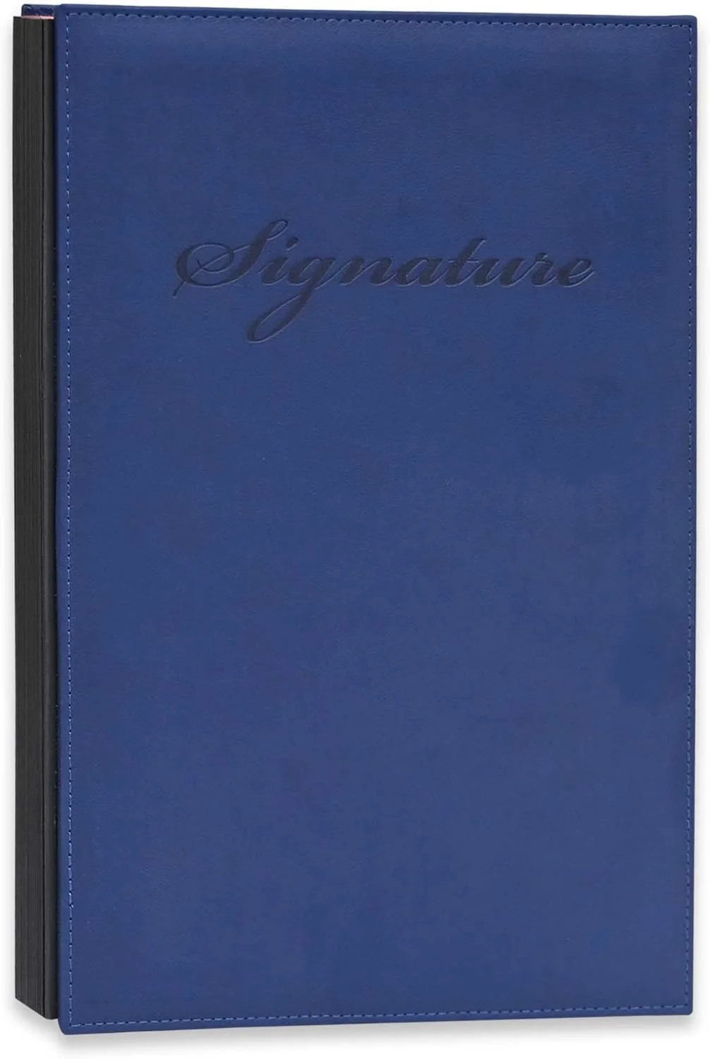 FIS Signature Book with Italian PU Leather Cover (Blue, 240 x 340 mm) Premium Guestbook for Events kkkxr