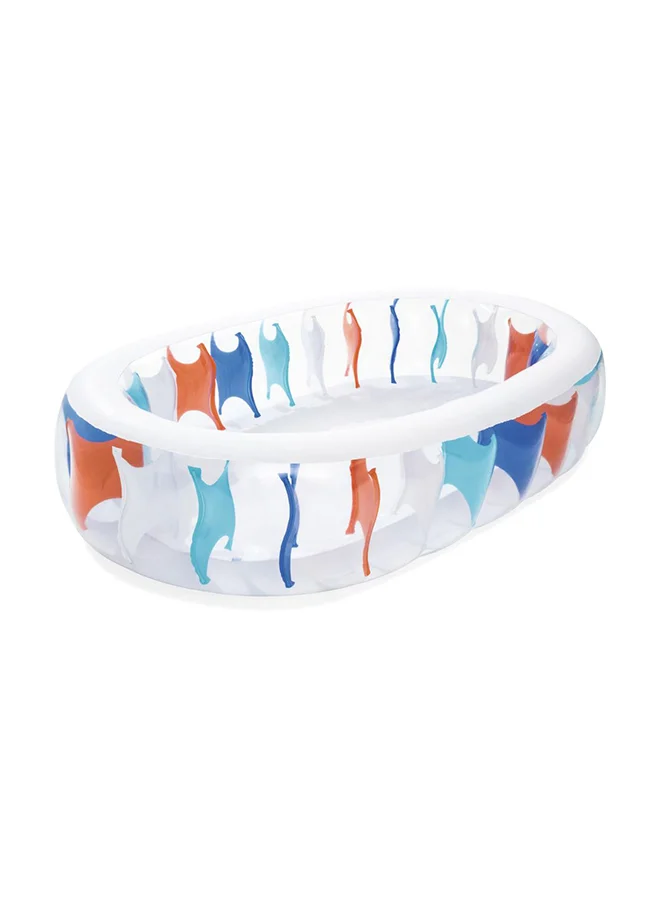 Premium Elliptic Family Swimming Pool (229x152x51cm) Durable Outdoor Inflatable Water Play Center hxuny