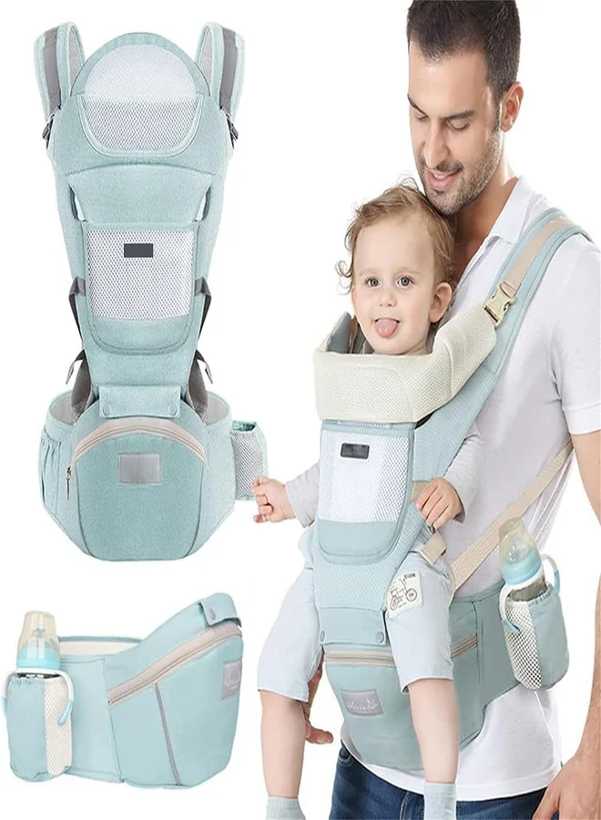 DMG TECH Multi-Functional Baby Carrier 9-In-1 Ergonomic Infant Carrier Adjustable All Seasons (One Size) a99w9