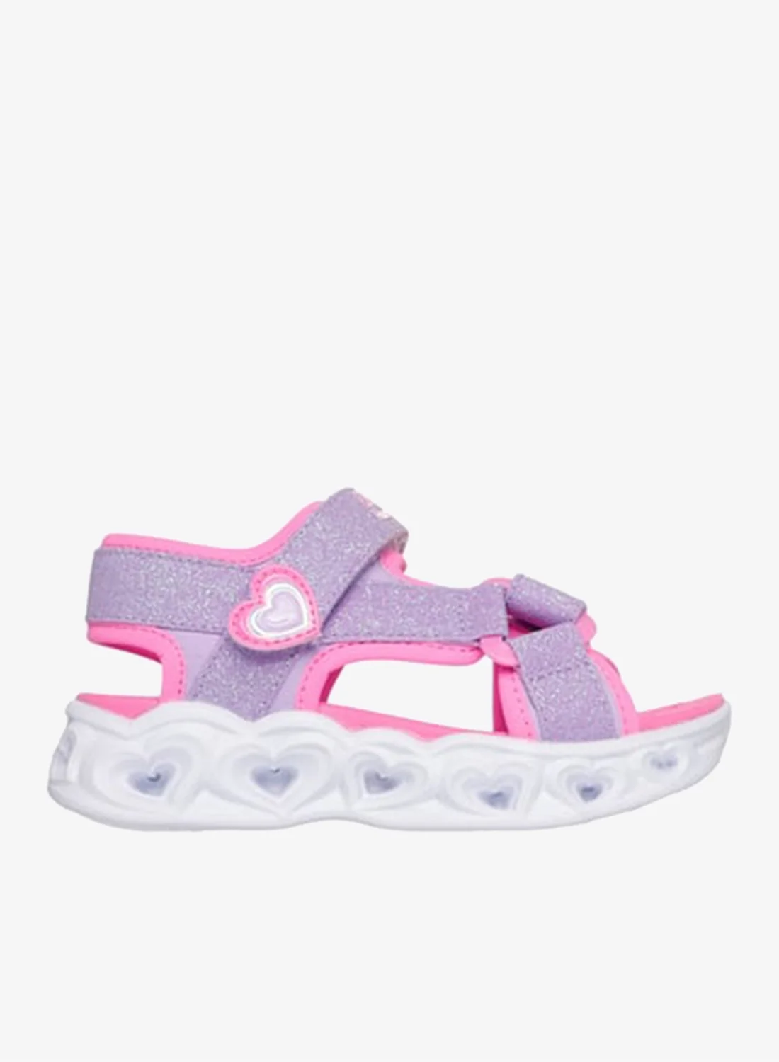 Premium Heart Pattern Light-Up Sandals for Infants (Pink, 12 cm) o79w7