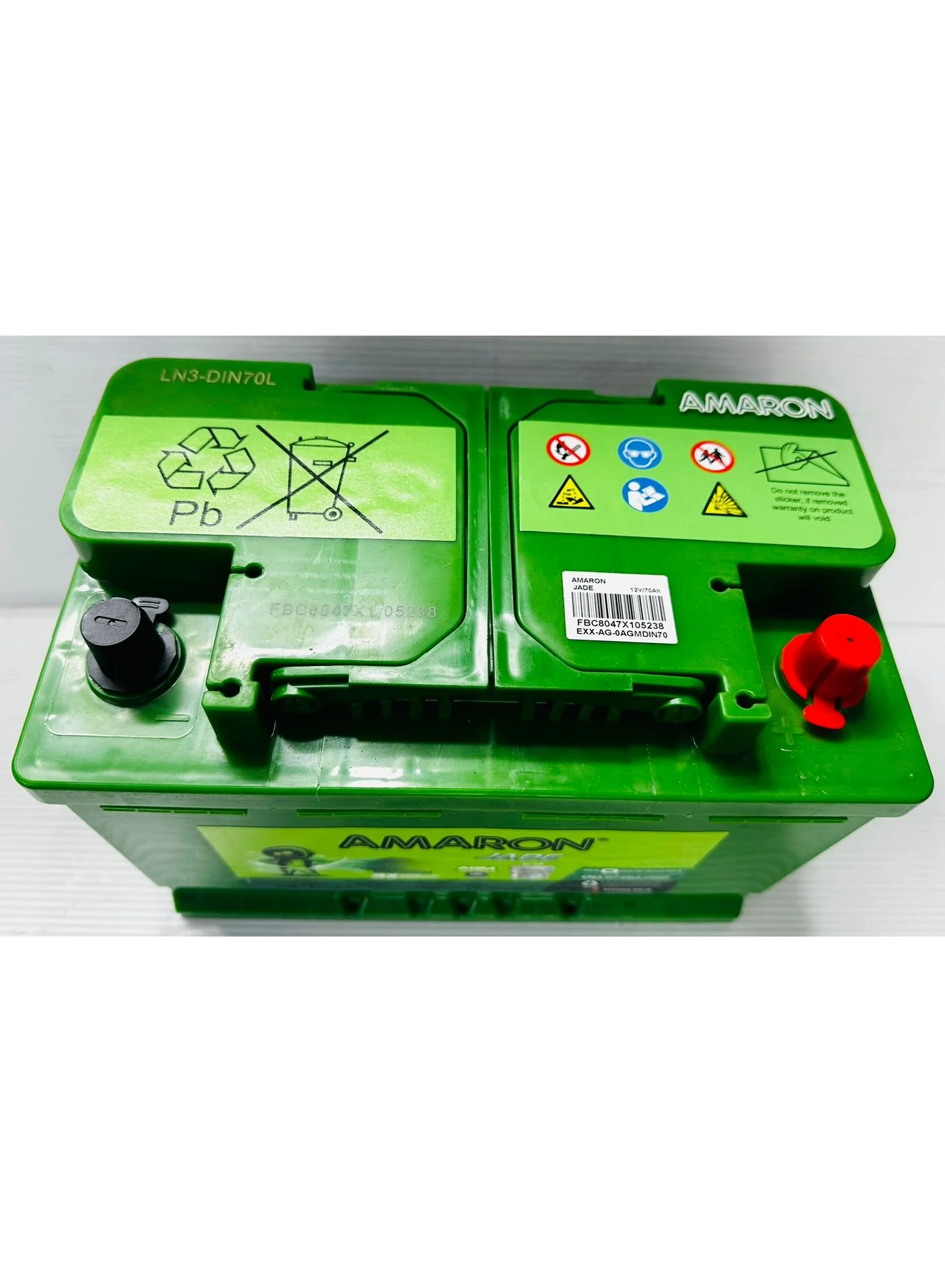 Amaron AGM Car Battery 12V 70Ah DIN70L LN3 Premium Maintenance-Free Power Supply for Automotive Vehicles xdw3b