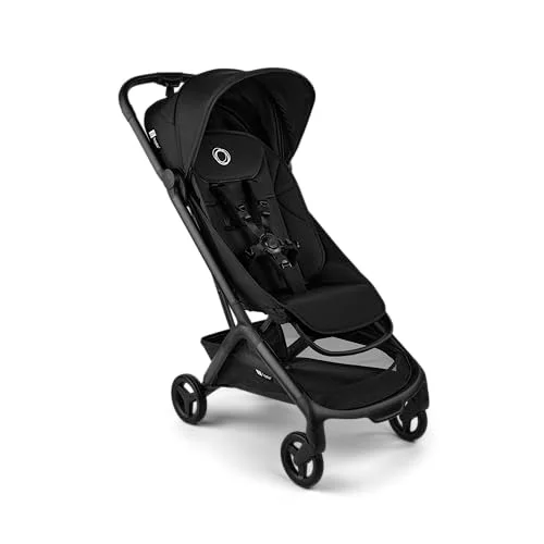 Premium Ultra-Compact Travel Stroller, Lightweight Foldable Design with Reclining Seat and Suspension Wheels (Black) v9rpe