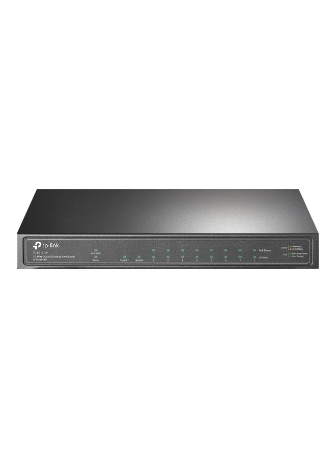 TP-LINK 10-Port Gigabit Desktop Switch with 8-Port PoE+ Ethernet Connectivity (9 RJ45 Ports, 1 SFP Port, Black) nkkus