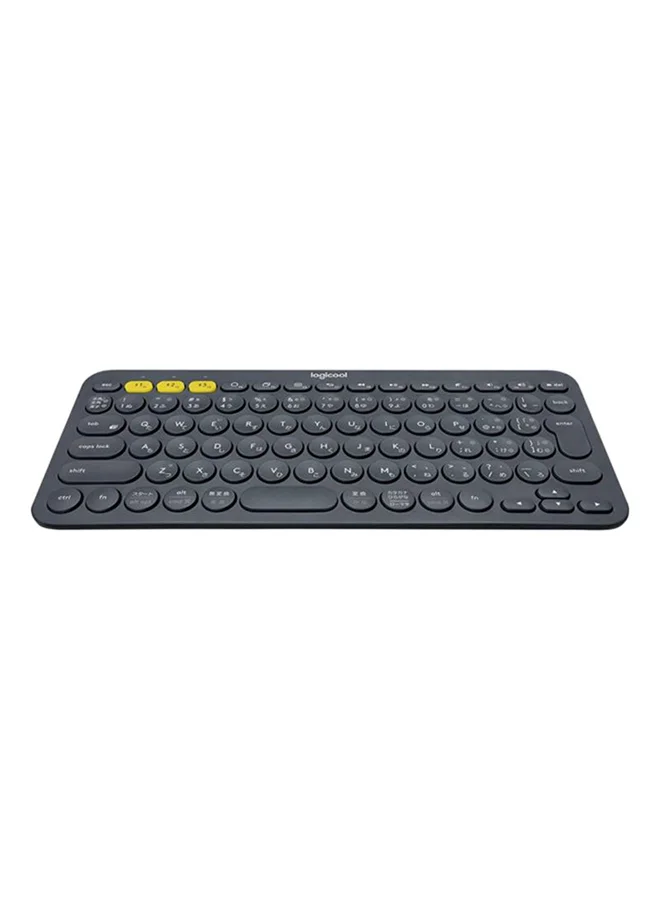 Premium Multi-Device Wireless Bluetooth Keyboard Compact Portable Design (Black, 28 cm) t5vhn