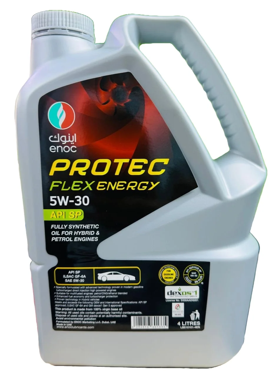 ENOC 5W30 Fully Synthetic Engine Oil for Petrol and Hybrid Vehicles (Dexos1, 4L) ad8kh