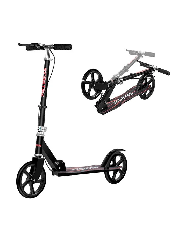 Arabest Foldable Kick Scooter with Disc Brakes and Double Shock Absorption (Adjustable Height, 150kg Capacity) 01cyt