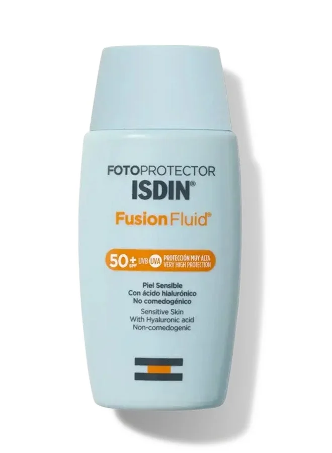 ISDIN Fotoprotector Fusion Fluid SPF 50+ Ultralight Facial Sunscreen for All Skin Types (50 mL) 3l9c2