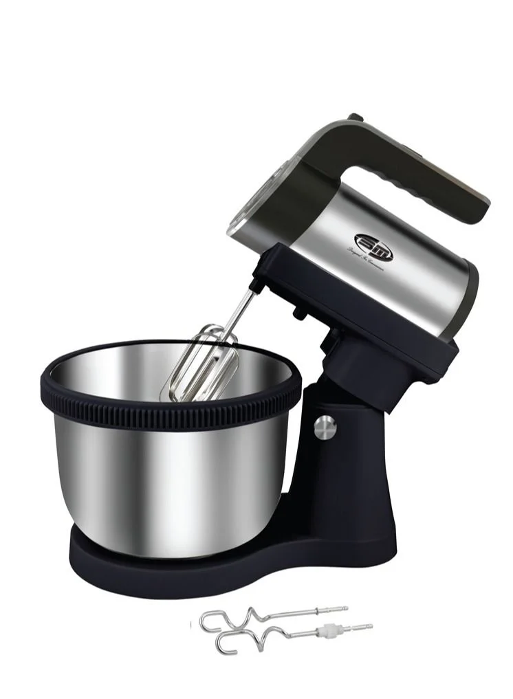 Bm Hand Mixer with Bowl Countertop Electric Kitchen Appliance (ABS Plastic, 3L) ewcve