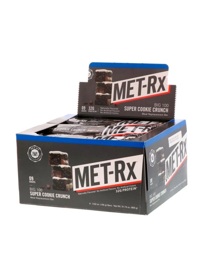 MET-Rx Big 100 Super Cookie Crunch Meal Replacement Protein Bars (9 Pack, 900g) cvih0
