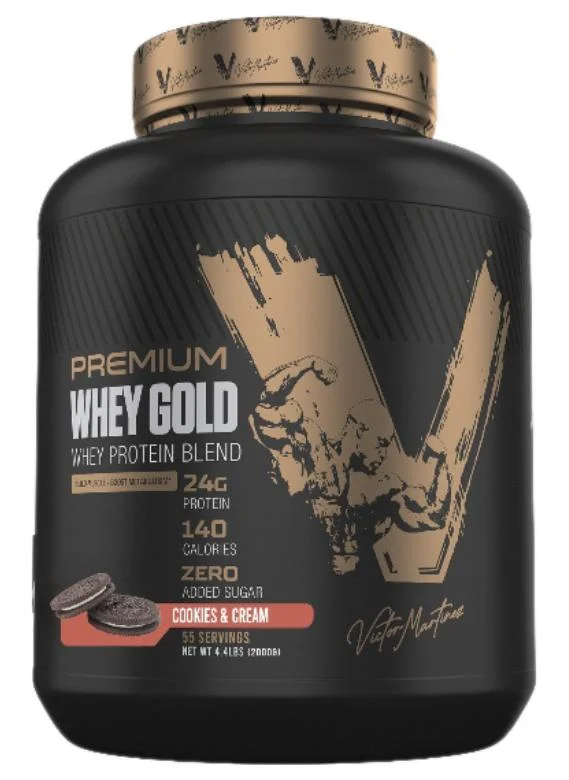 Victor Martinez Premium Whey Gold Protein Powder (Cookies & Cream, 4.4 kg) on60j