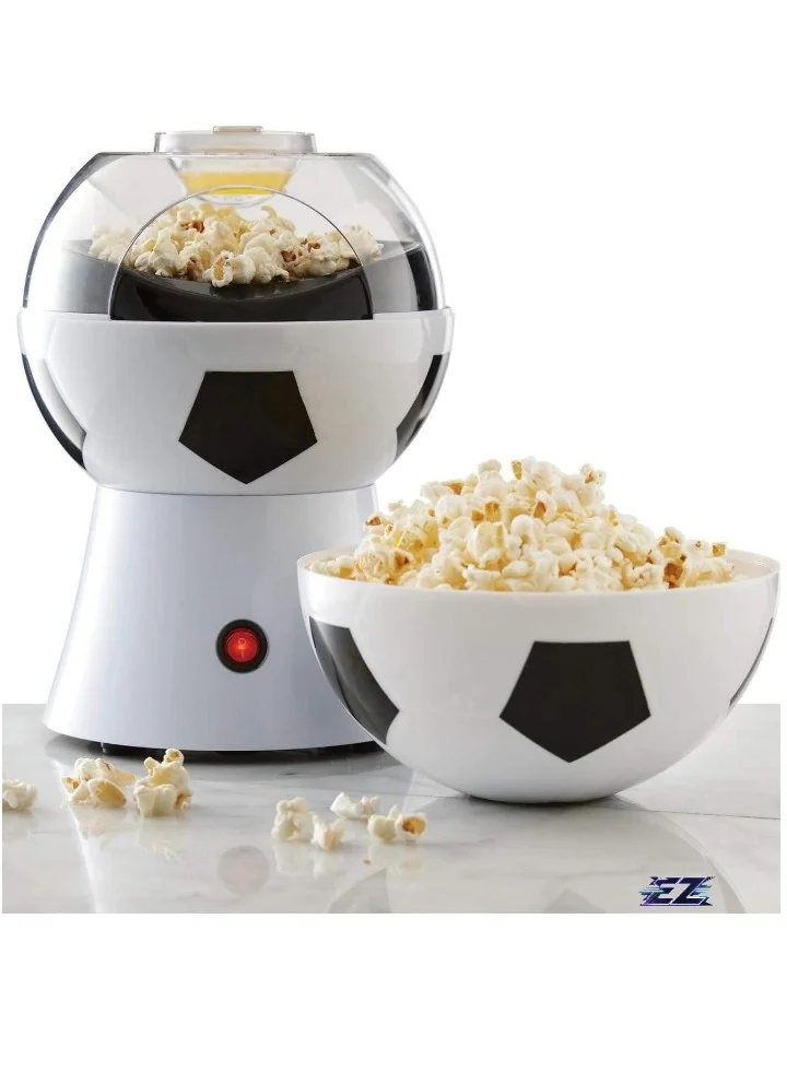 ELTRAZONE Electric Hot Air Popcorn Maker 1200W Premium Oil-Free Snack Machine (Football Edition Design) ytn6s