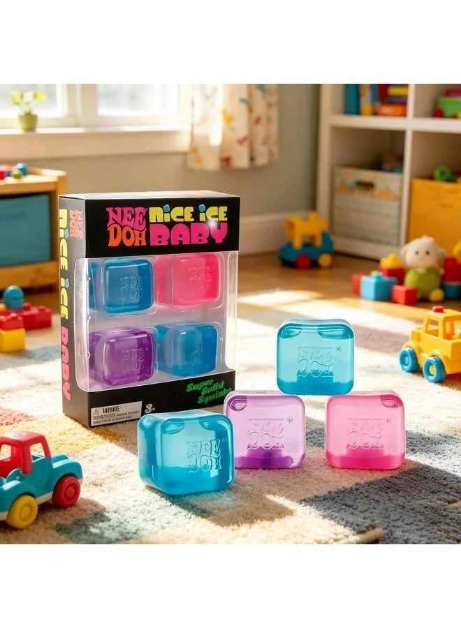 Premium Squishy Ice Cube Fidget Toys Sensory Stress Relief Set (4-Pack) fkbi6
