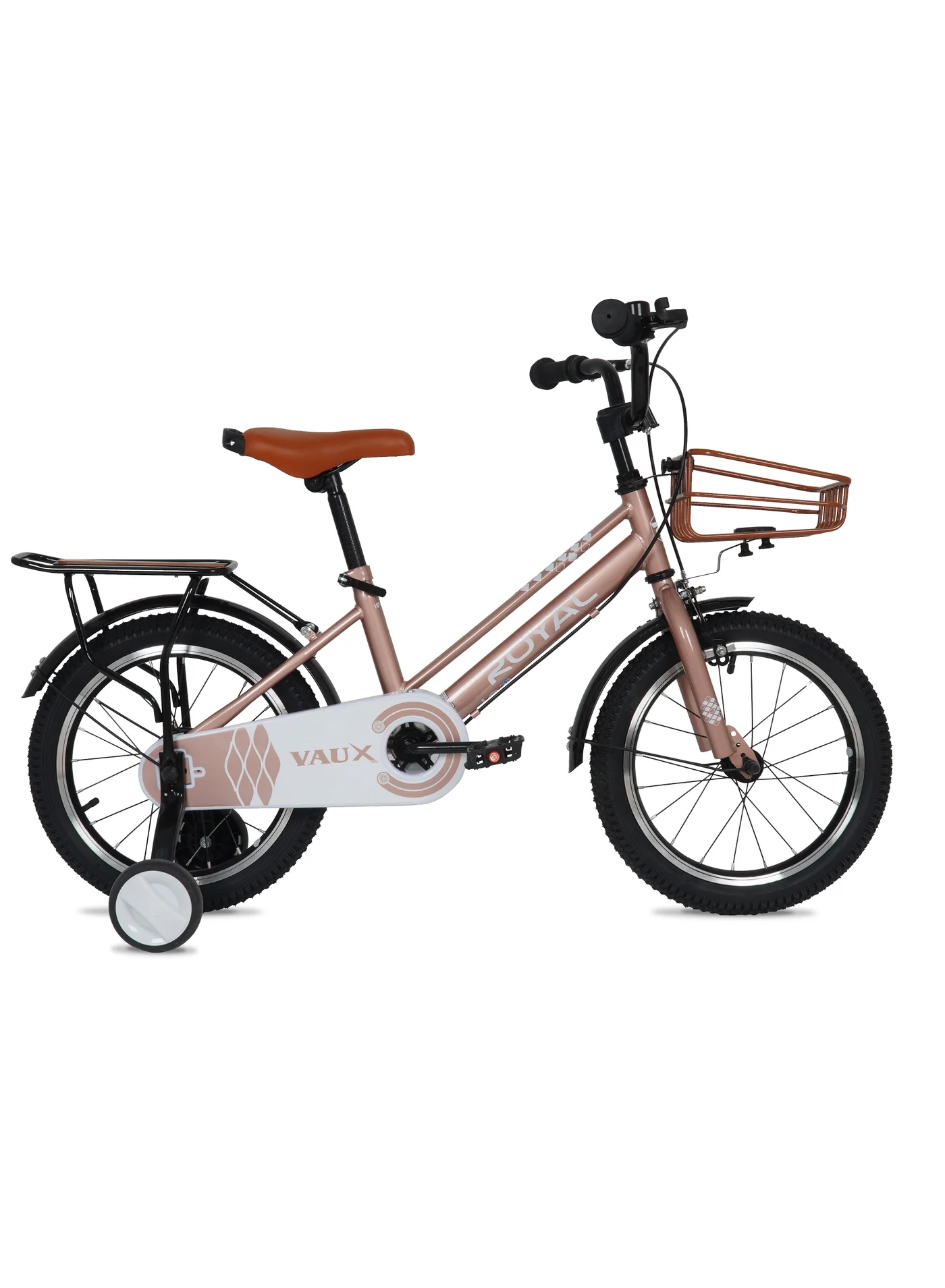 Vaux Kids Road Bike, Premium Steel Frame Bicycle with Adjustable Seat, Rose Gold (16 Inch) r6tc7
