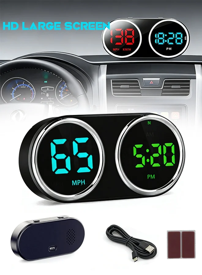 SUNDAREE Car HUD Speedometer Digital Display Premium Head-Up Speed Monitor for Cars Trucks and Buses (Clear, 1 Unit) 7rc8w