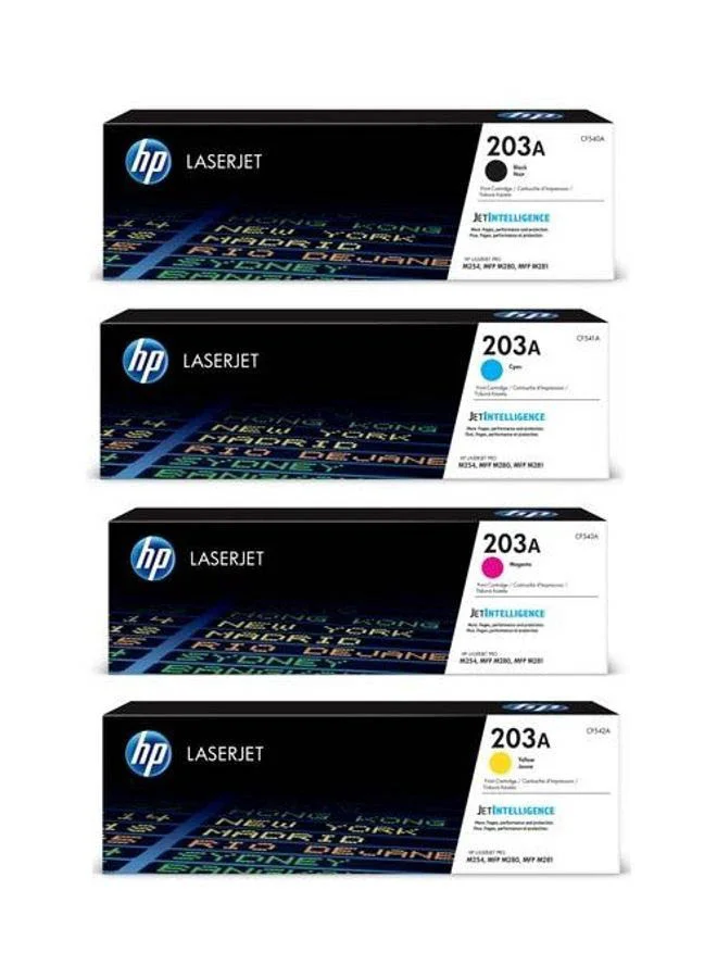Premium Laser Printer Toner Cartridge Set (4-Pack, Black, Cyan, Yellow, Magenta) xb5yc