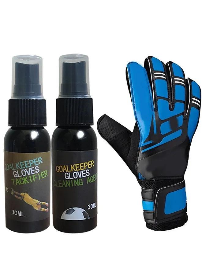 Aikanbo Goalkeeper Glove Grip Spray and Cleaner (2-in-1 Professional Tackifier and Maintenance Solution, 100 mL) 5f3kp